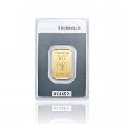 10 Gramm gr Goldbarren Heraeus
