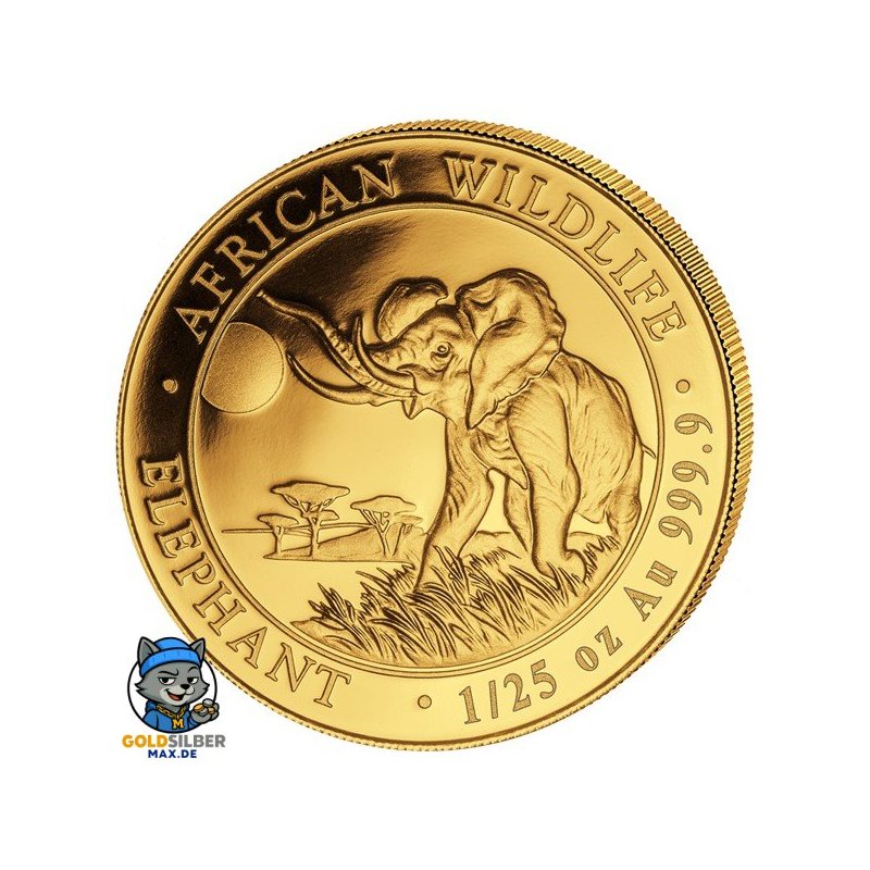  1/50 oz Somalia Elefant Gold 2016