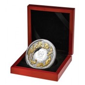 5 Unzen Silber Silbermünze Dezimalwährung 50 Jahre  2016 Gilded Nieu