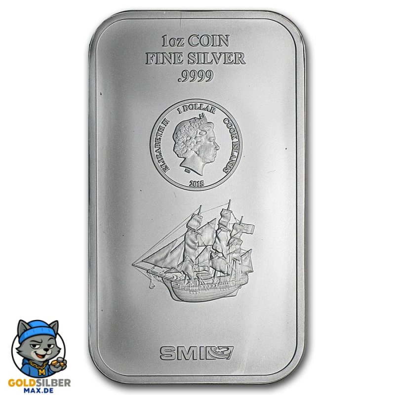 1 Unze Silber Cook Islands Münzbarren