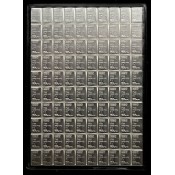 100 x 1 Gramm  g Silber Münztafel Cook Islands