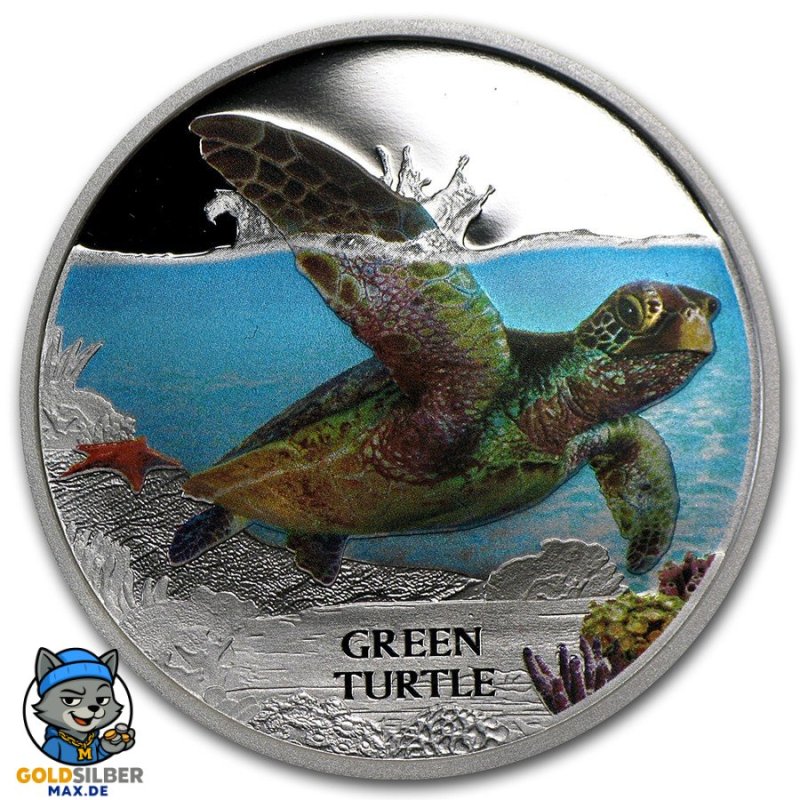 1 Unze Silber Green Turtle 2014