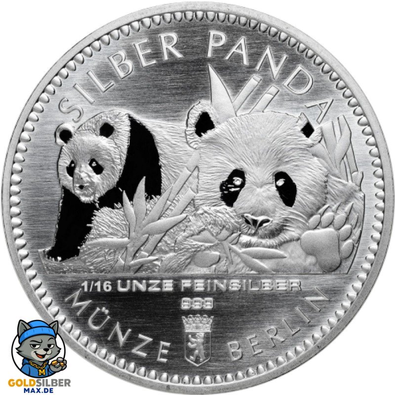 1/8 Unze Silber Panda Berliner Münze 2016