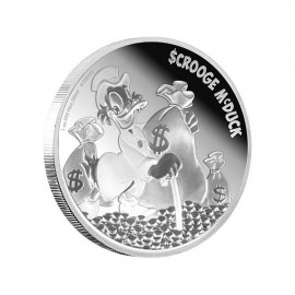 2 Unzen Silber Disney Dagobert Duck Nieu