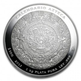 1 Kilo Silber Aztekenkalender PP