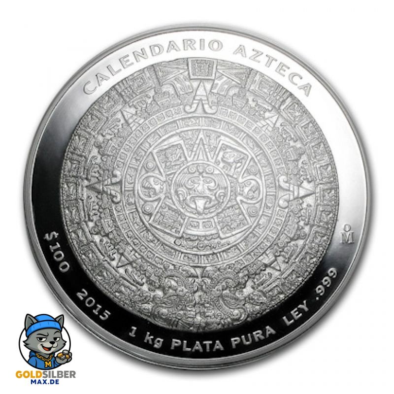 1 Kilo Silber Aztekenkalender PP