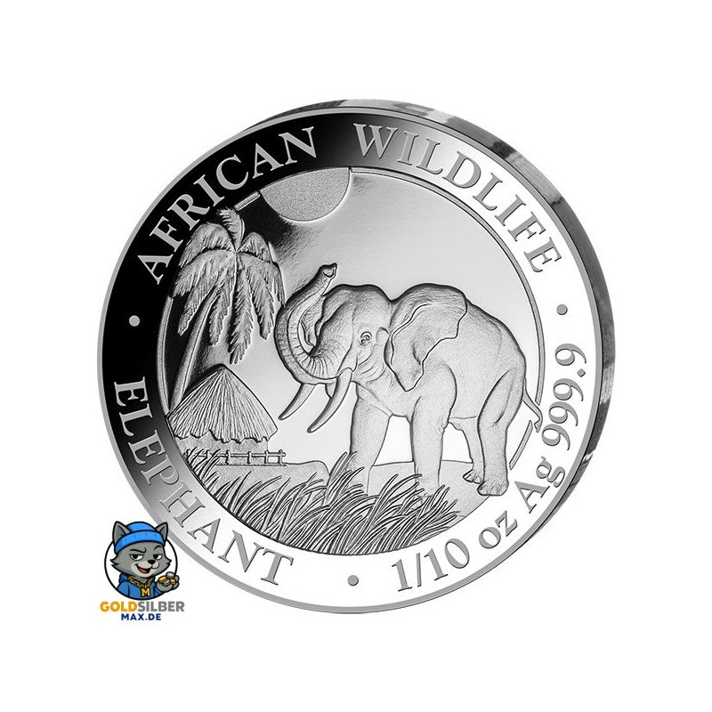 1/10 Unze oz  Silber Silbermünze Somalia Elefant 2017