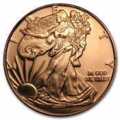 1 Unze Kupfer Walking Liberty Round
