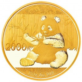 150 gramm g  Gold Unze China Panda Goldmünze 2017 Box
