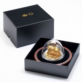 10 oz Silber Skulptur Puma / Cougar, gilded – Majestic Canadian Animals 2017