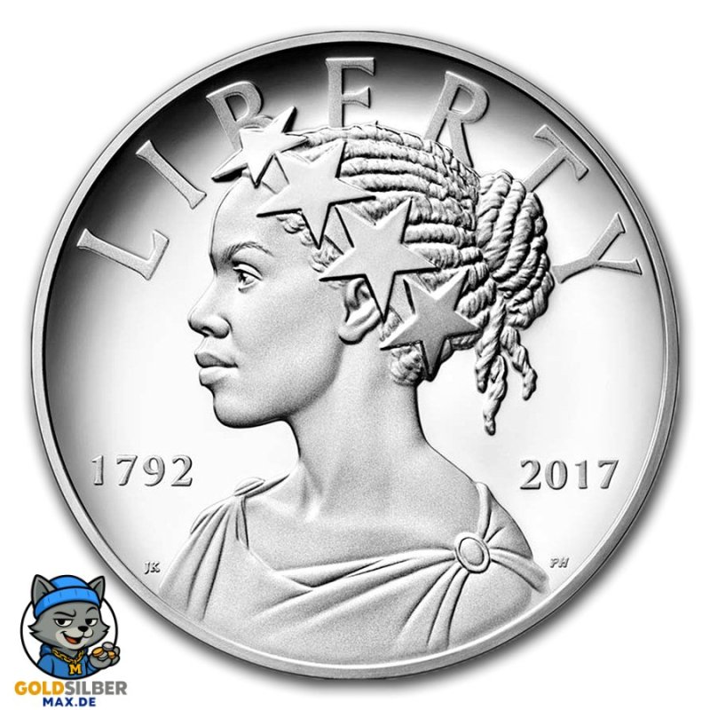 1 Unze Silber  American Liberty 2017 PP 225th Jubiläum