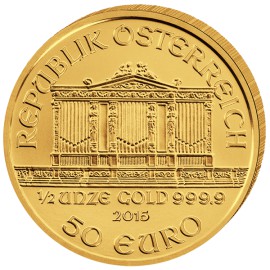 1/2 oz  Wiener Philharmoniker Gold 2015