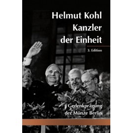 Silber Medaille Helmut Kohl Kanzler der Einheit Verkupfert