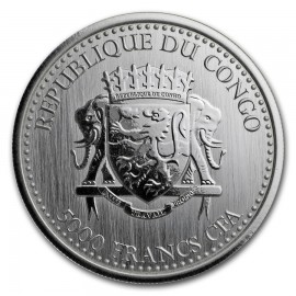 1 Unze Silber  Silberrücken Gorilla Kongo 2017