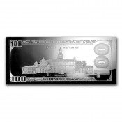  4 oz Silber Barren PP Box 100$ Bill 2017