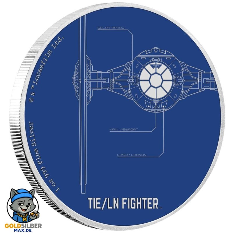 1 Unze Silber Tie Fighter Star Wars Ships Niue