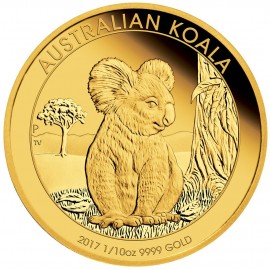 1/10 oz Unze Koala Goldmünze 2017 selten rare 