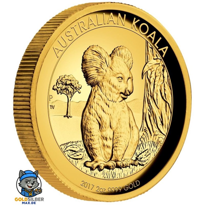 2 oz Koala Gold 2017 High Relief
