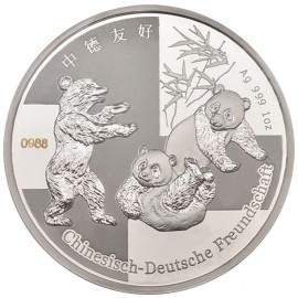 2 x 1 oz Silber  45 Jahre Deutsch-Chinesische Freundschaft 2017