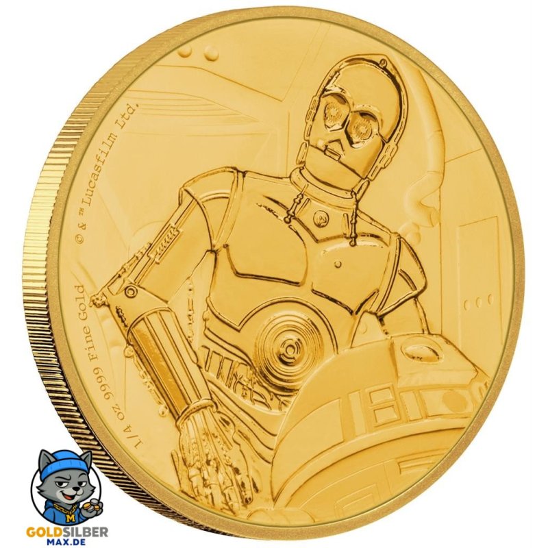 1/4 oz C-3PO™ Star Wars  PP  Gold 2017