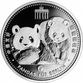 Silber Medaille  Pandas für Berlin im Blister