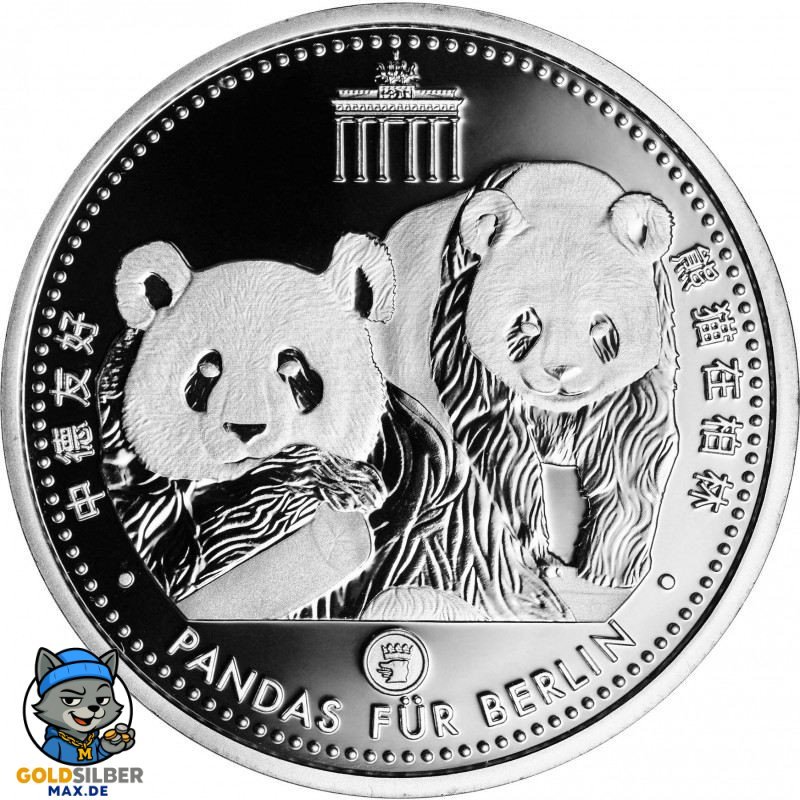 Silber Medaille  Pandas für Berlin im Blister