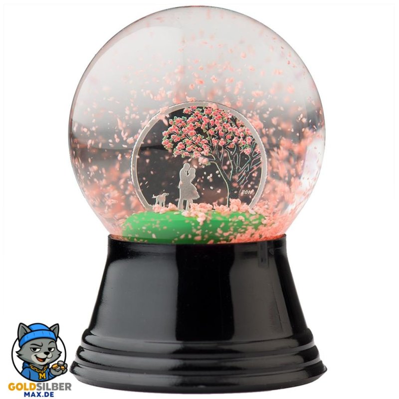 1/10 Unze oz Silber  5$  Kirschblütenkugel Cook Islands 2017 