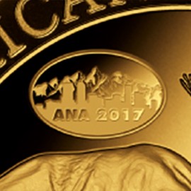 1 Unze Gold Somalia Elefant 2017 Privy ANA Denver Skyline