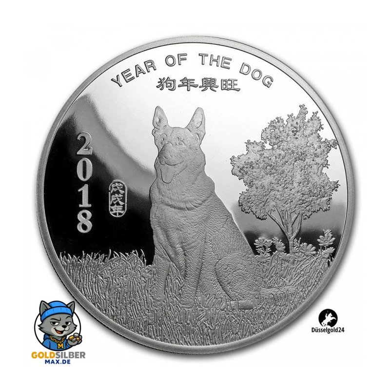 10 Unzen Silber  Round Year of the Dog PP Sunshine Mint