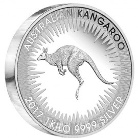 1 Kg Silber Australischer Känguru 2017 PP