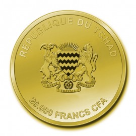 5 Unzen Gold African Safari Lion 2017 PP 20000  Francs CFA