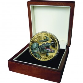 1 Unze Gold Salzwasserkrokodil 2017 Serie Bemerkenswerte Reptilien Niue