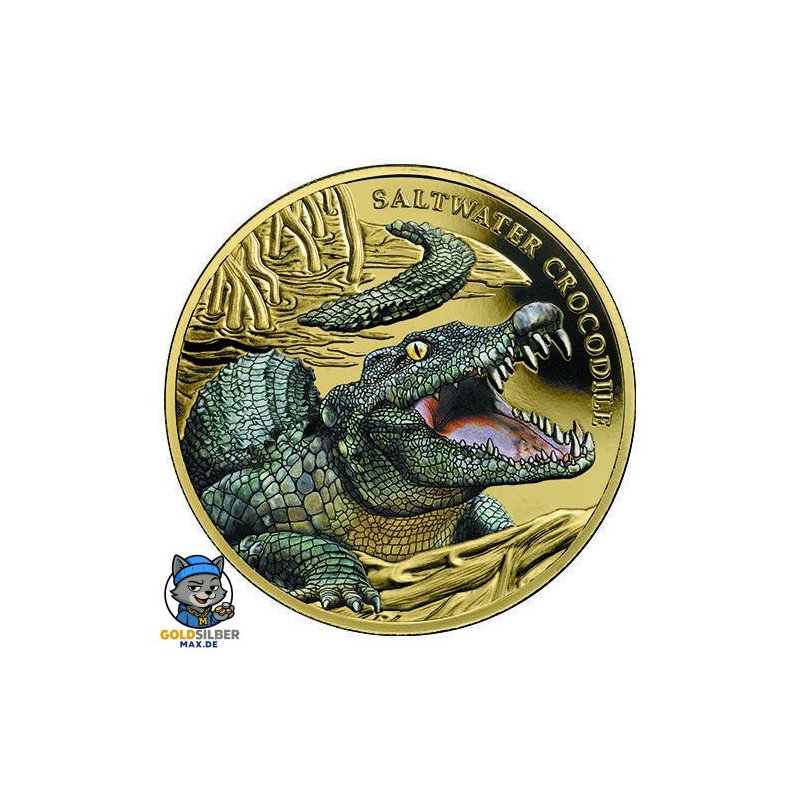 1 Unze Gold Goldmünze Süßwasserkrokodil  Niue