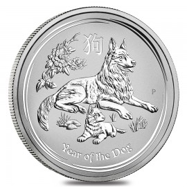 1 Kg Silber Hund Lunar II 2018