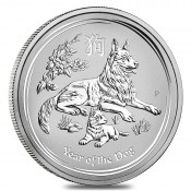 1 Kg Silber Hund Lunar II 2018