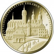 1/2 Unze oz  Luthergedenkstätten Eisleben und Wittenberge Gold 2017 Unesco Weltkulturerbe 100 Euro