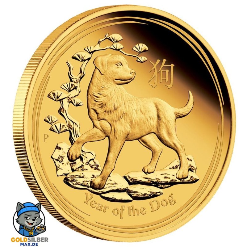 1 oz Gold Lunar II Hund 2018