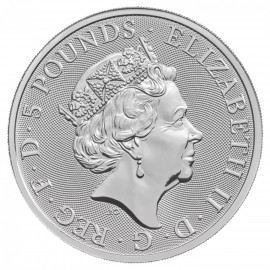 2 Unzen Silber Queens Beasts Unicorn Einhorn 2017 High Relief