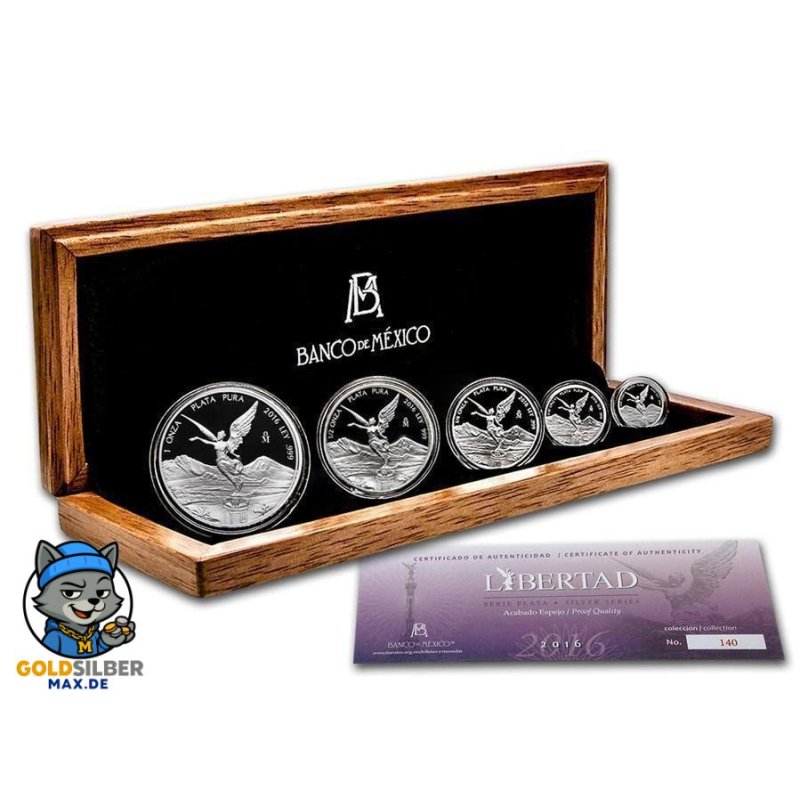 1/20-1  Unze Silber Mexiko Libertad Set 2017  PP