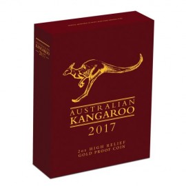 2 Unzen Gold Australischer Känguru 2017 PP High Relief