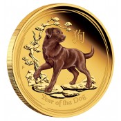 1 oz Gold Lunar II Hund 2018