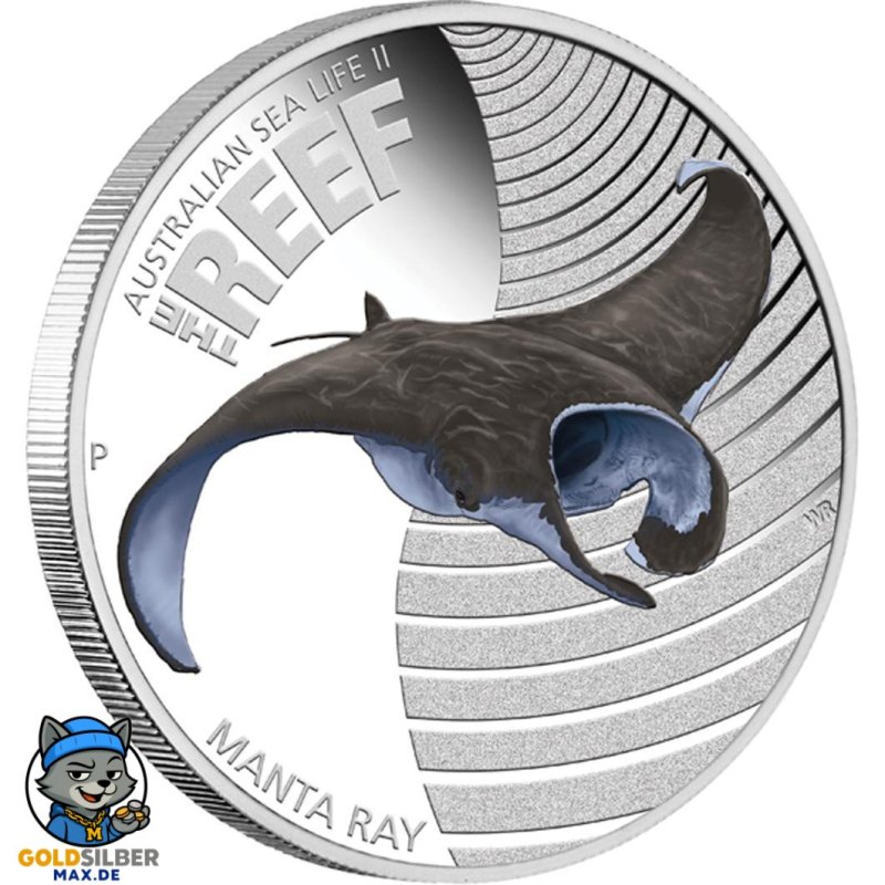 1/2 Unze Silber Seal Life II Manta Ray PP