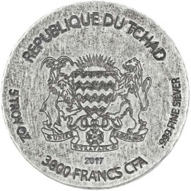 5 Unzen Silber Tschad King Tut 2016 Ägyptische Relikien nefertiti