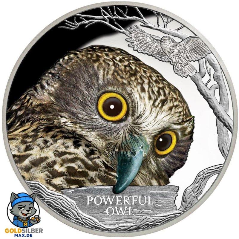 1 Unze Silber  Endangered & Extinct Eule 2018