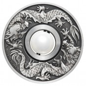 1 Unze Silber Silbermünze Dragon Pearl  bewegliche Kugel Rotating charm  Perth Mint Tuvalu
