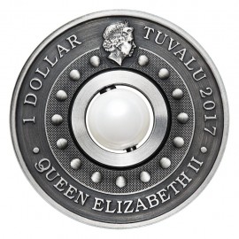 1 Unze Silber Silbermünze Dragon Pearl  bewegliche Kugel Rotating charm  Perth Mint Tuvalu