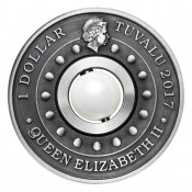 1 Unze Silber Silbermünze Dragon Pearl  bewegliche Kugel Rotating charm  Perth Mint Tuvalu