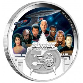 2 Unzen Silber    STAR TREK™ - CREW - 2 OZ  THE NEXT GENERATION - 30. JUBILÄUM Tuvalu