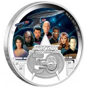 2 Unzen Silber    STAR TREK™ - CREW - 2 OZ  THE NEXT GENERATION - 30. JUBILÄUM Tuvalu
