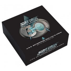 2 Unzen Silber   STAR TREK™ - FIVE CAPTAINS - 2 OZ  MÜNZE LEUCHTET IM DUNKELN